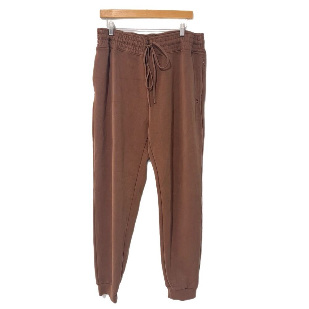 Buffbunny Cloud Jogger Size XL Drawstring Sweatpants Zip Pockets Brown